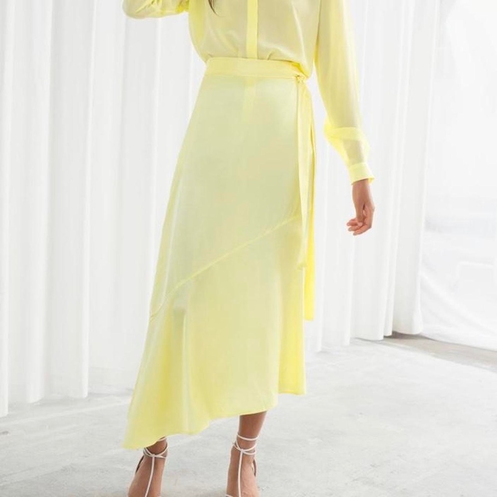 & other stories Stockholm atelier Yellow Wrap Skirt
